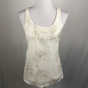 🎉 Express ivory small tank with sequins